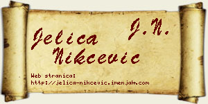 Jelica Nikčević vizit kartica